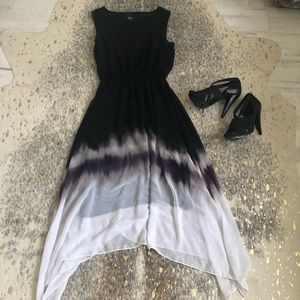 Simply Vera Black Tie-dye Dress